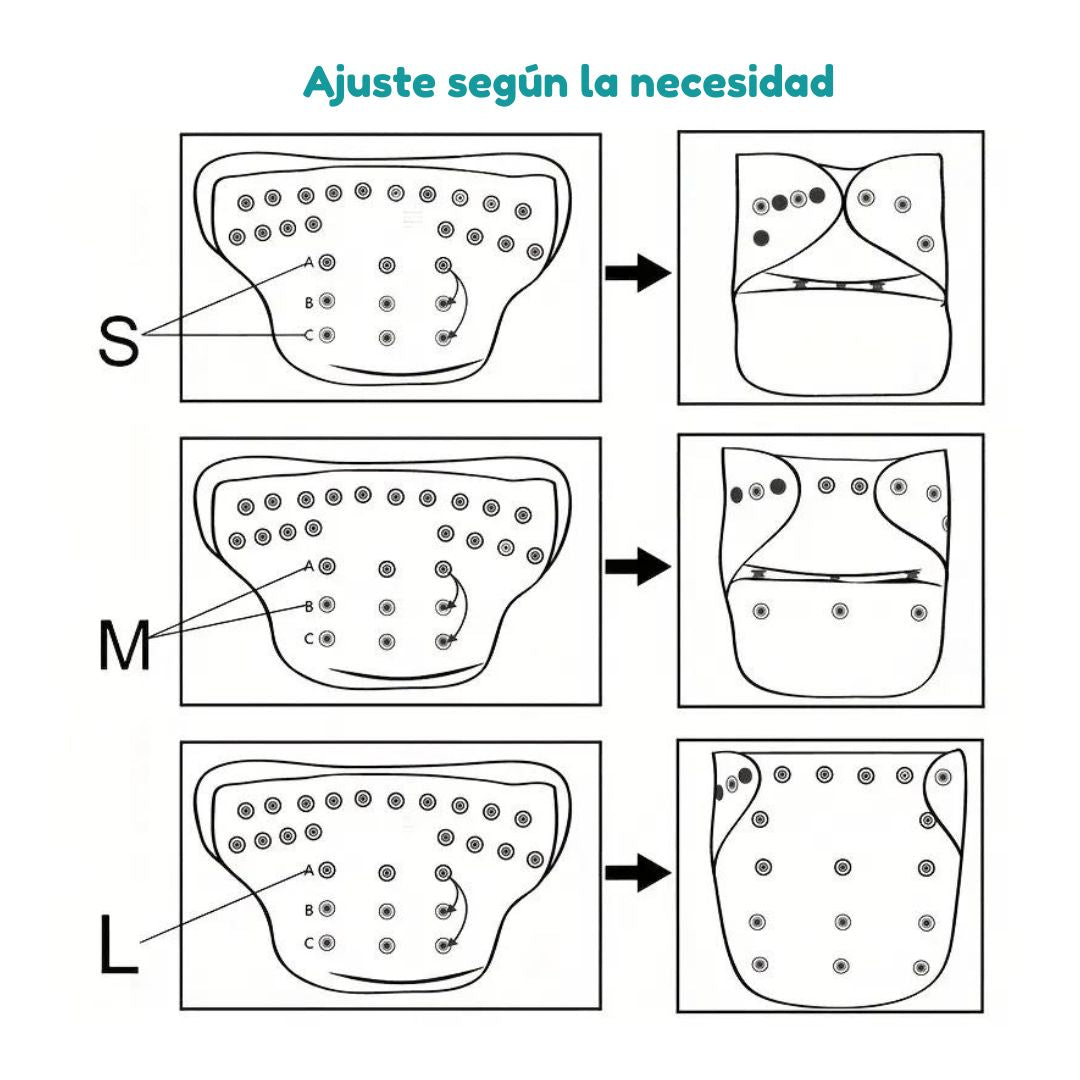 Pañal ecologico + 2 Insertos HL-2+2