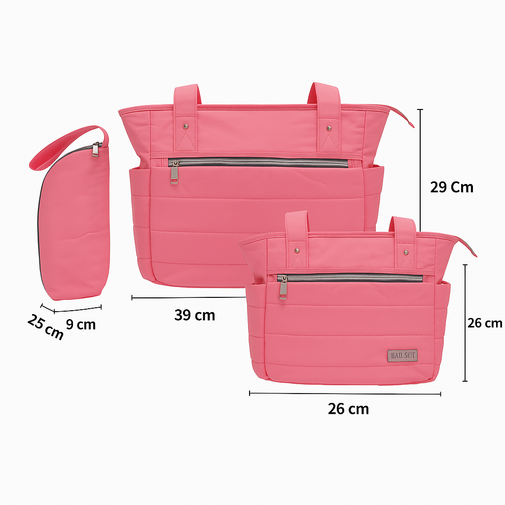 Bolso Pañalera 3 Piezas 9096