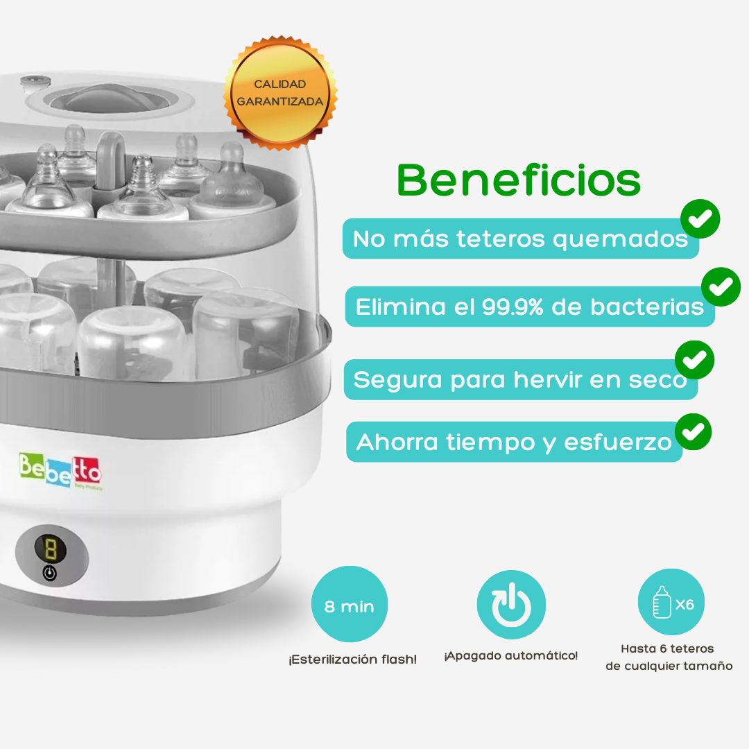 Esterilizadora Digital A Vapor Bebetto LS-BE838A